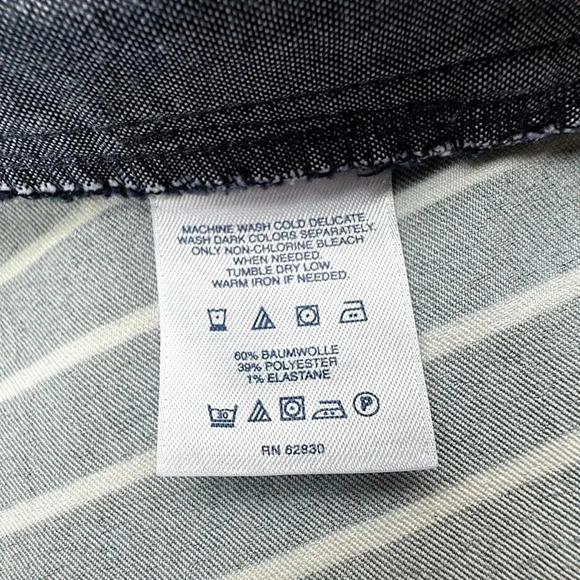 LANDS’ END NAUTICAL BLUE STRIPE SHORTS LOW RISE STRETCH | SIZE: 6 - Picture 8 of 9